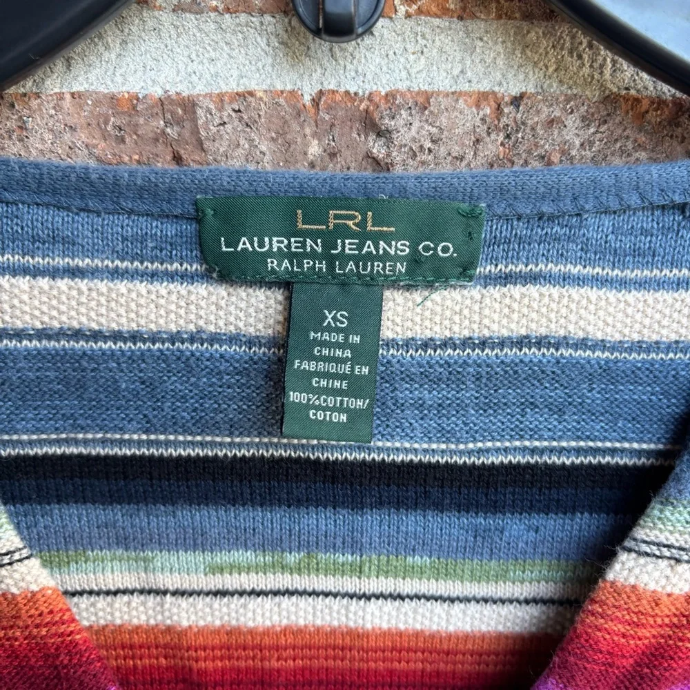 RALPH LAUREN Serape Western Sunset Sweater Multicolored tunic top